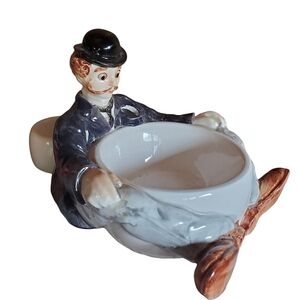 Rare Vintage ceramic shaving scuttle man